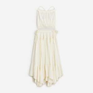 J.Crew Halter top and skirt set in airy gauze Cream S NWT